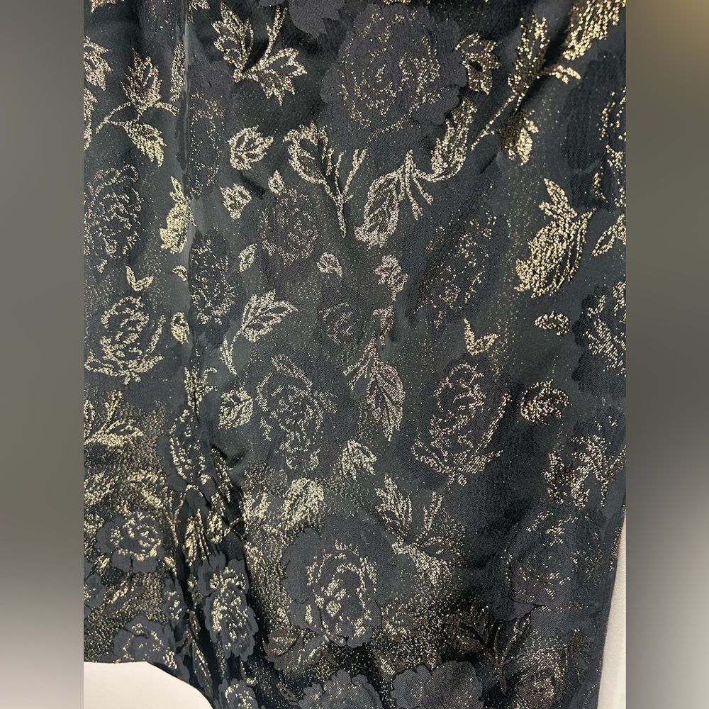 Dolce & Gabbana Gold and Black Printed Pencil Skirt - Picture 7 of 11